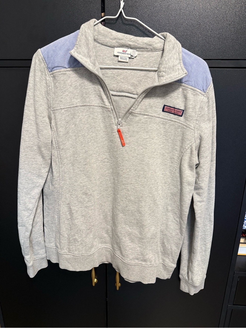 Vineyard Vines Women’s Light Gray Quarter-Zip Pullover